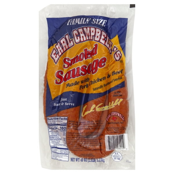 Earl Campbell S Smoked Sausage 40 Oz Walmart Com Walmart Com