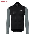 thumbnail image 2 of Santic - Chaquetas de ciclismo de invierno para hombre, camisetas de ciclismo de manga larga, camisetas de ciclismo de carretera con forro polar que mantienen el calor, camisetas de MTB WM3C01157, 2 of 5