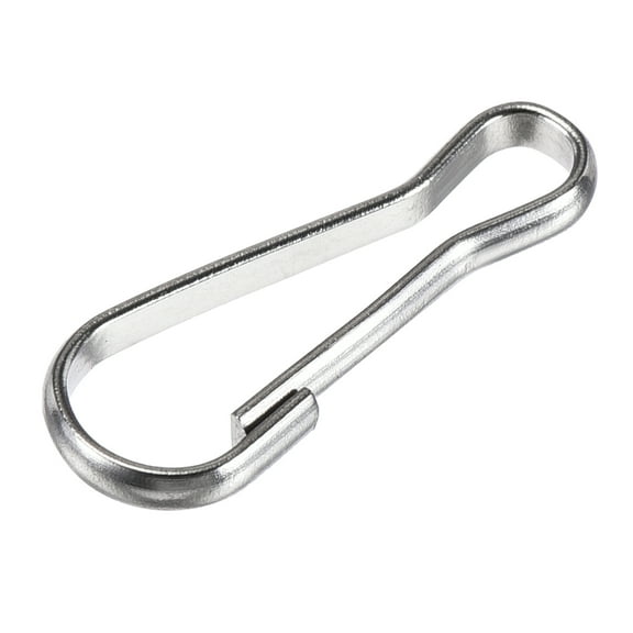 Uxcell Spring Hooks Snap Clip Hooks 25x9.5x2mm 304 Stainless Steel 80Pack