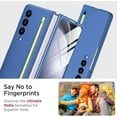thumbnail image 6 of for Samsung Z fold 3 Matte Case with S Pen, fold 3 Case Pen with Pen Holder + Front Screen Protector Case for Galaxy Z fold 3 Phone Case Sky Blue, 6 of 14