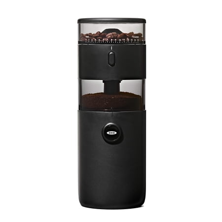 OXO Brew Compact Conical Burr Coffee Grinder, Stainless Steel Burrs, Matte Black
