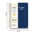 thumbnail image 3 of A5 Coil Schedule Planner Notebook, English Monthly Plan Book with Divider Pages for 2027, Student Professional Spiral Organizer for Office and Home, Portable Inner Pocket Agenda Book, 3 of 6