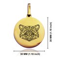 thumbnail image 2 of Stainless Steel Geometric Polygon Raccoon Animal Round Medallion Keychain Circle Ring, 2 of 2