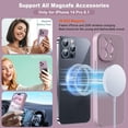 thumbnail image 2 of Compatible with MagSafe iPhone 14 Pro  Case, [9H Screen Protector] [Camera Protective] [Soft Microfiber Lining] Liquid Silicone Shockproof Case for iPhone 14 Pro - Lavander Purple, 2 of 15
