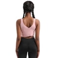 thumbnail image 2 of sweethay Camisola de yoga para mujer Vestido de fitness femenino Estilo simple Sujetador Chaleco Top Rosa S Type2 NO2, 2 of 6