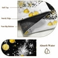 thumbnail image 6 of Round Rugs 8 Ft, Black Yellow Christmas Non Slip Area Rugs for Kitchen Bedroom Entryway, Xmas Tree Snowflake Winter Washable Carpet Runner Rug Floor Mats for Bedroom Home Decor, 6 of 9