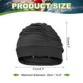 thumbnail image 2 of Uxcell Fabric Swim Cap Polyester Swimming Hat Elastic Swimming Cap for Women Men Adult Long Hair Black, 2 of 6