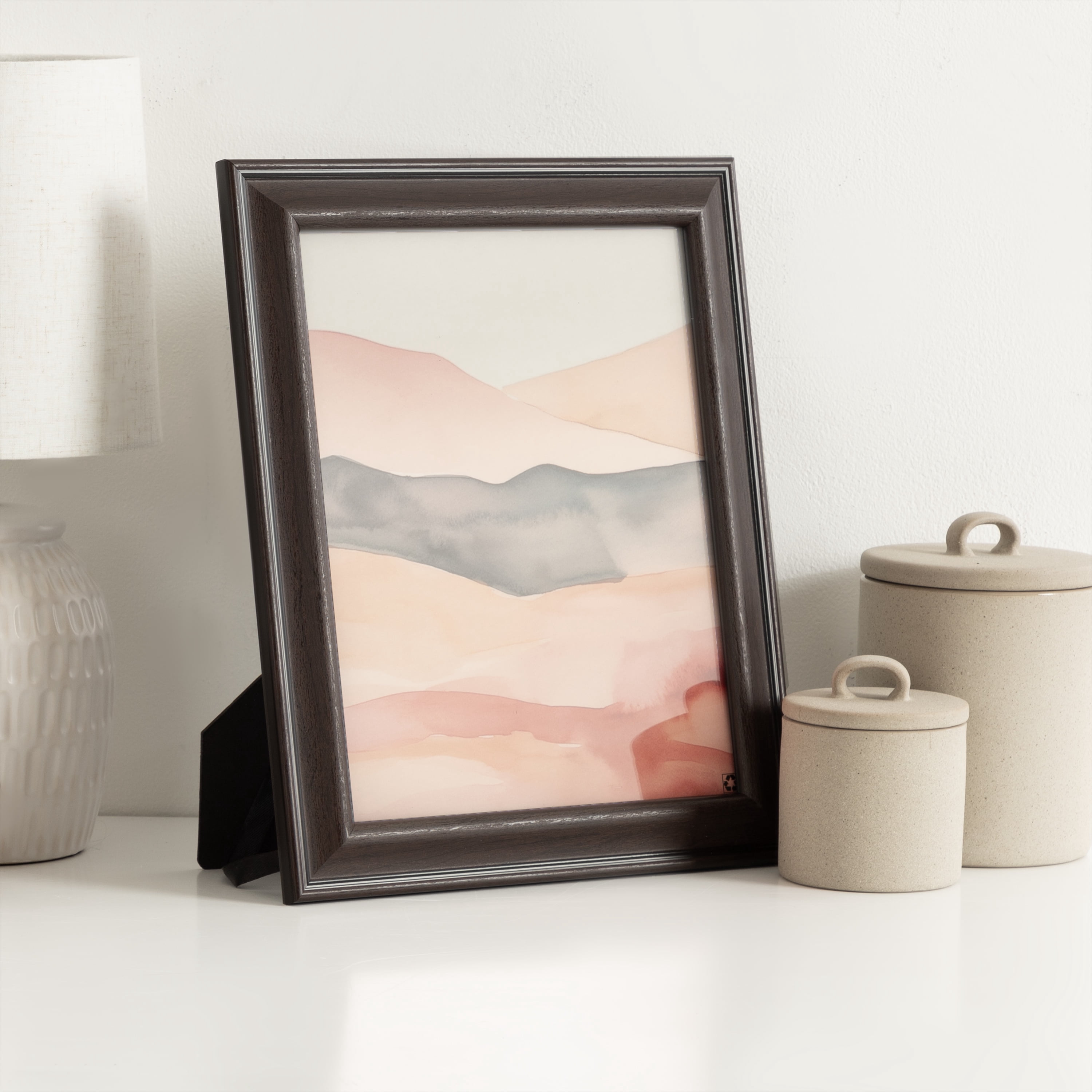DesignOvation 8x10 Cherry/Black Decorative Tabletop Picture Frame