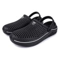 thumbnail image 2 of Men Slipper Solid Clogs Lightweight Eva Casual On Clogs Clogs Men Women Lightweight Garden Shoes Mules Unisex Garden Clogs Sandals Black CN:42/US:9, 2 of 9