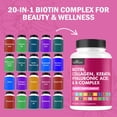 thumbnail image 3 of BioSchwartz Biotin Collagen Keratin Supplement with Hyaluronic Acid & B-Complex Vitamins, 10,000 mcg Biotin, Non-GMO, 60 Capsules, 3 of 7