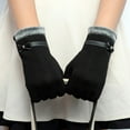 thumbnail image 4 of Filles Femmes Mode Hiver Chaud Écran Tactile Extérieur Plein Doigts Poignet Gants, 4 of 10