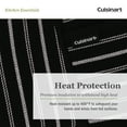 thumbnail image 4 of Cuisinart Neoprene Oven Mitts and Potholder Set -Heat Resistant Oven Gloves to Protect Hands and Surfaces with Non-Slip Grip, Hanging Loop-Ideal for Handling Hot Cookware Items, Twill Stripe Jet Black, 4 of 7