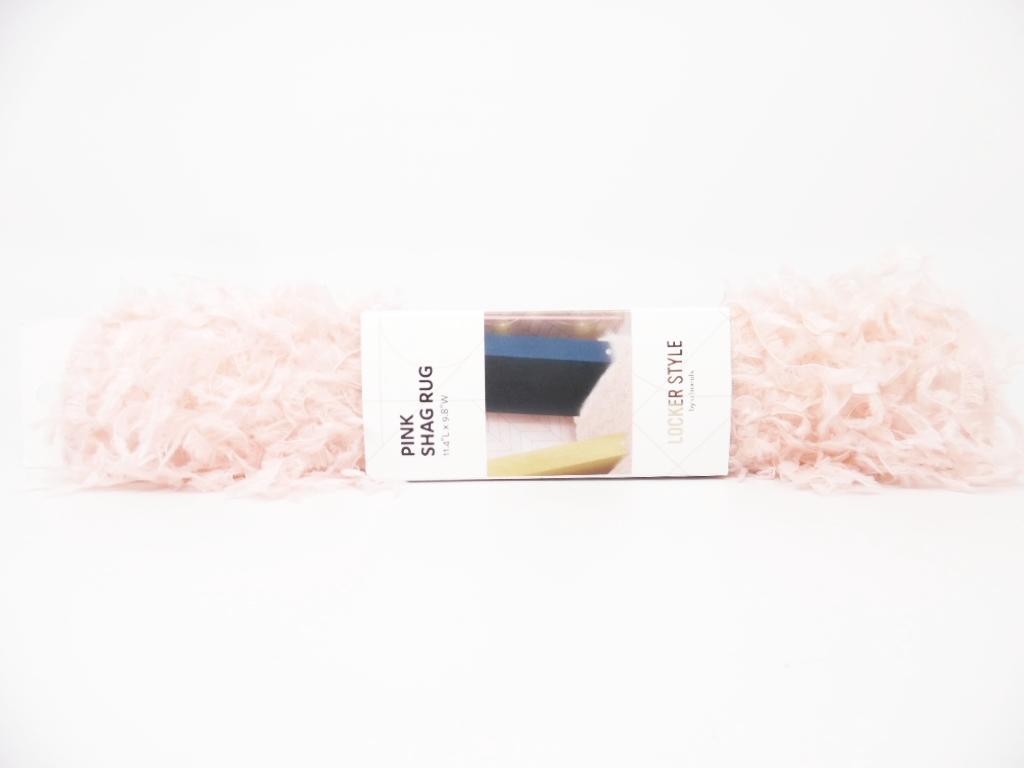 Locker Style Pink Shag Locker Rug 11.4x9.8" Size Super Soft Pink Frilly