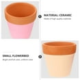 thumbnail image 5 of Gymnture 4 Mini Ceramic Succulent Plant Pots for Cactus and Herbs, 5 of 10