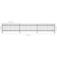 thumbnail image 6 of vidaXL Security Palisade Fence with Pointed Top Steel 19' 8"x2' Black, 6 of 6