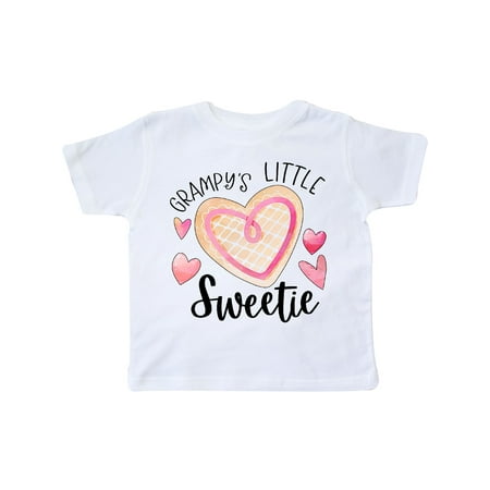 

Inktastic Grampy s Little Sweetie with Pink Heart Cookie Gift Toddler Boy or Toddler Girl T-Shirt