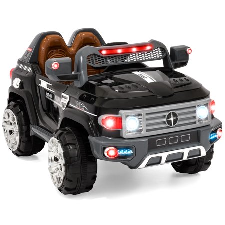 Best Choice Products Kids 12V Electric RC Truck Ride On w/ 2 Speeds, LED Lights, MP3, AUX, (Best Affordable Electric Bike)