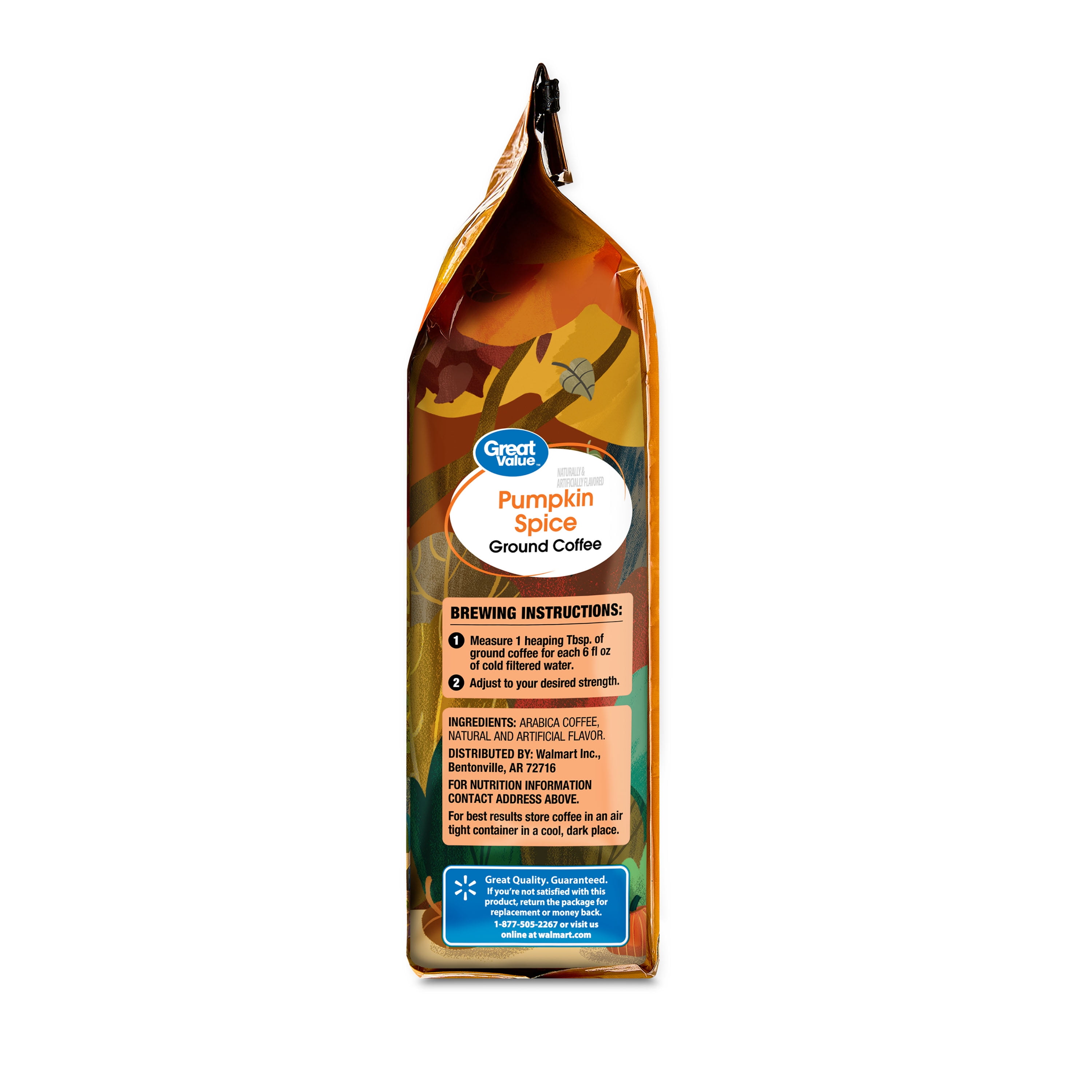 Great Value Pumpkin Spice Ground Coffee, 12 oz
