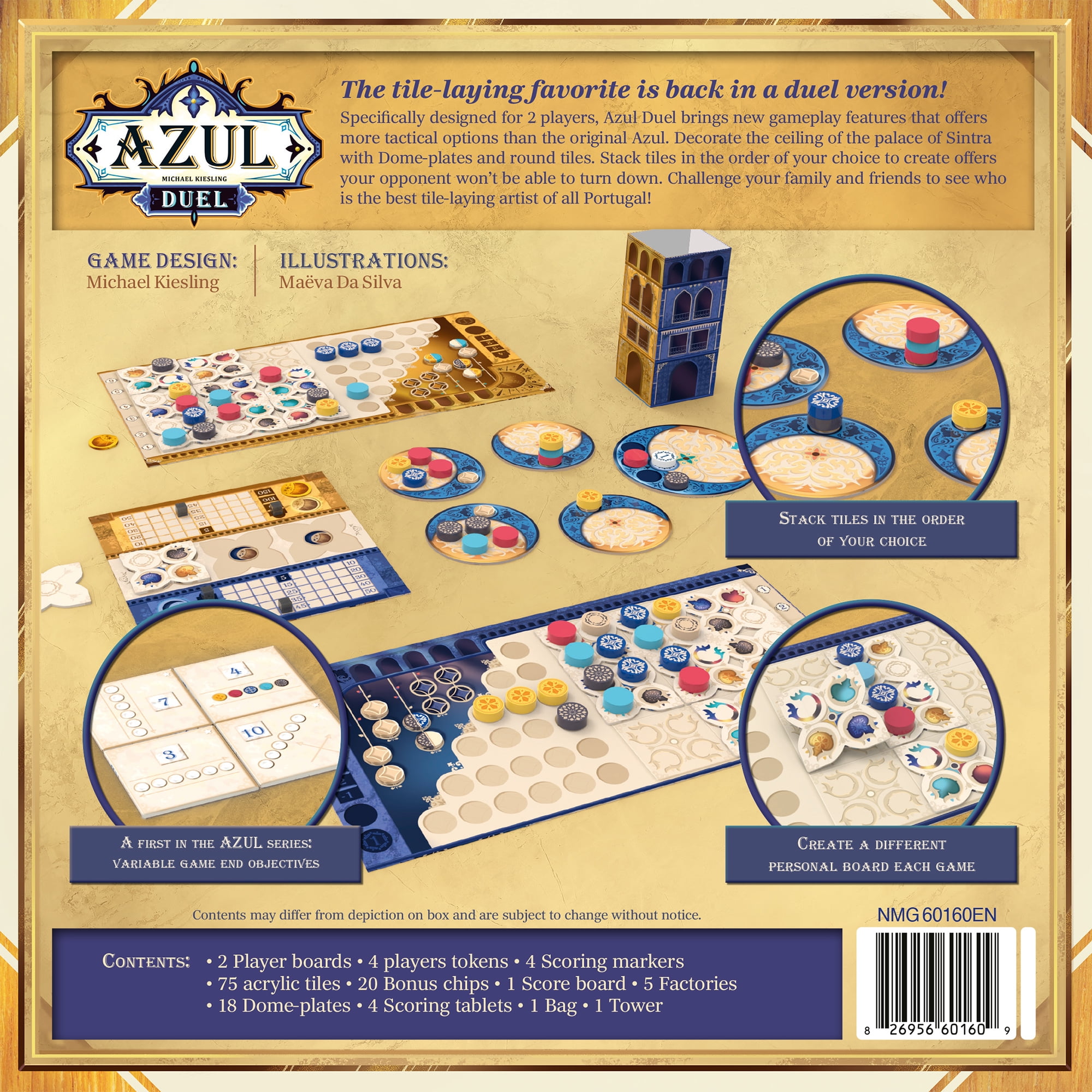Azul Duel 2 Player Family Board Game for Ages 10+, from Asmodee