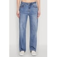 thumbnail image 4 of Womens WAX Mid Rise Whiskered Straight Leg Jeans, 4 of 5