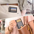 thumbnail image 2 of ROVTIULI Slim Minimalist Front Pocket RFID Blocking Leather Wallets for Men and Women - Black, 2 of 7