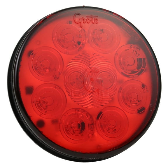Grote 52092 SuperNova 4" 10-Diode Pattern LED Stop Tail Turn Light - Grommet Mount, Male Pin, 24V