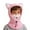 Pink, variant on Unisex Kids Winter Fleece Lined Thermal Face Mask With Windproof Ear Coverage Cartoon Design Comfortable Warm For Outdoor Sports Activities In Cold Weather BK1