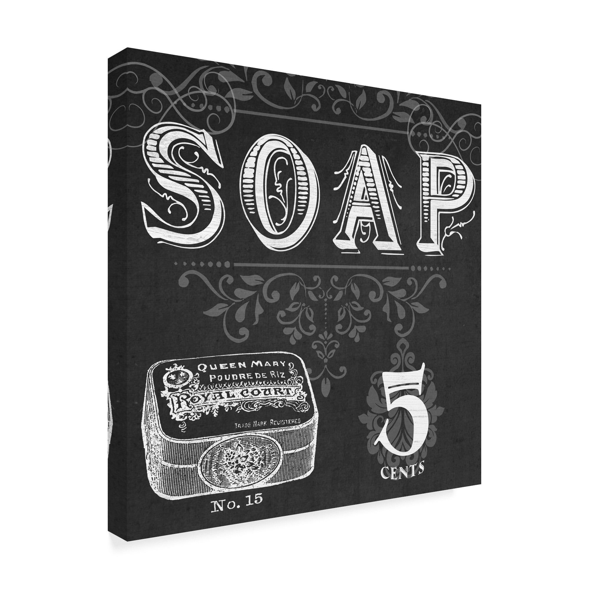 Trademark Fine Art 'Chalkboard Bath Signs I' Canvas Art by June Erica Vess