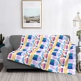 thumbnail image 1 of Colorful Fish Swimming Pattern Throw Blanket, Super Soft Anti-Pilling Flannel Bed Blankets, 80"x60", 1 of 8