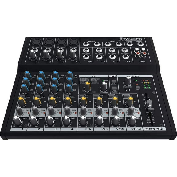 Mackie Mix12FX 12-Channel Compact Mixer W/FX Proven Performance Built Rugged Effects