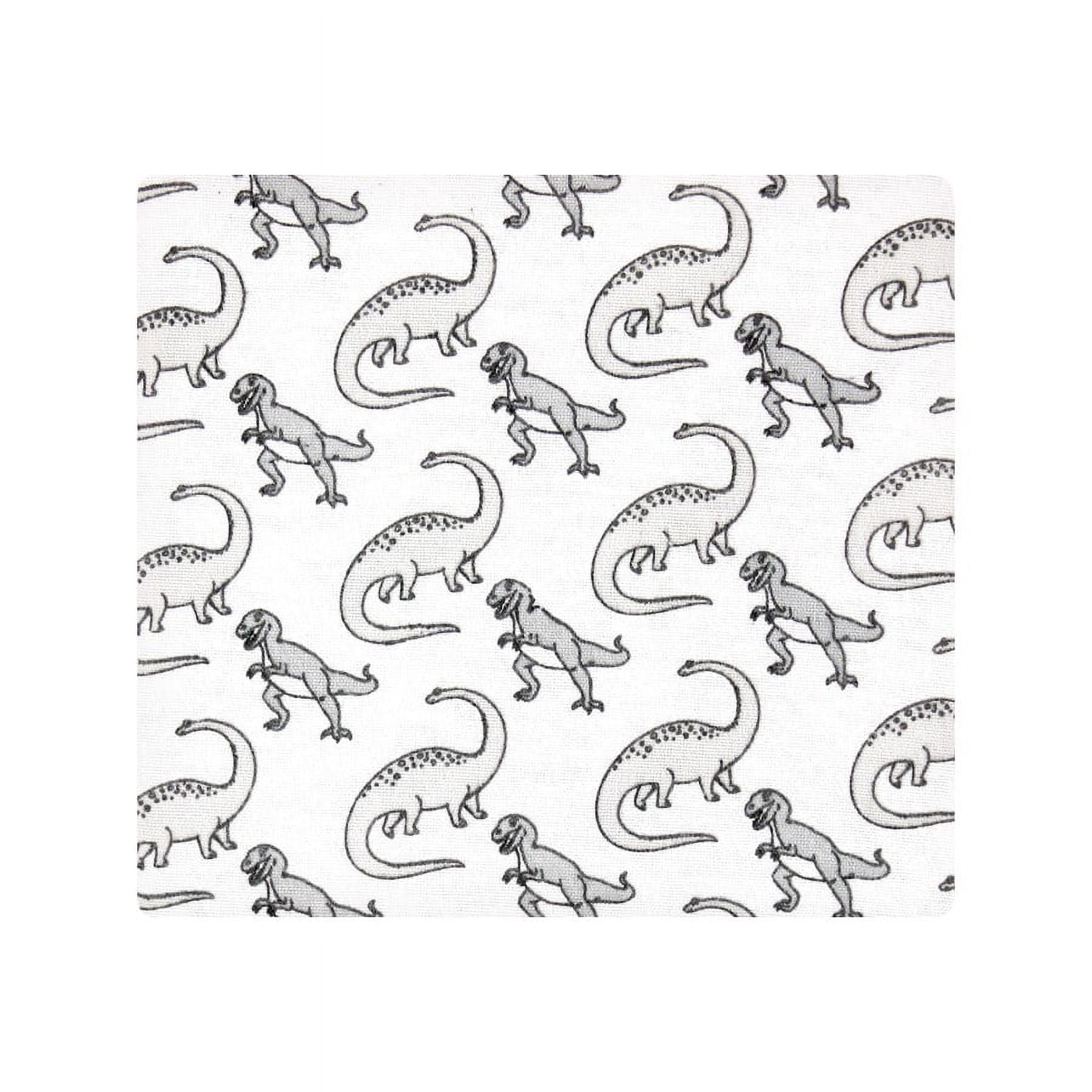 Hudson Baby Cotton Flannel Receiving Blankets Bundle, Neutral Dino World, One Size