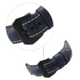 thumbnail image 5 of 26mm Genuine Leather Watch Band Blue Oil-tanned Natural Crack Leather Wrist Straps With Black Buckle, 5 of 5
