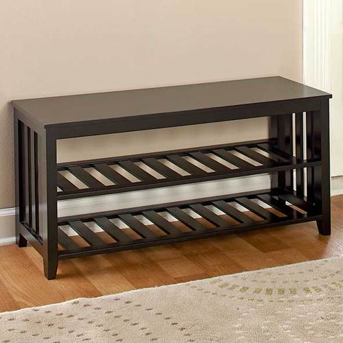 Entryway Benches or Wall Shelves , Black Bench