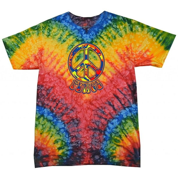 Buy Cool Shirts - Men's Funky Peace Sign Woodstock Tee Shirt - Walmart ...