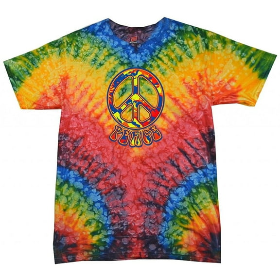 Men's Funky Peace Sign Woodstock Tee Shirt