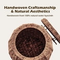 thumbnail image 4 of Mxfurhawa Storage Water Hyacinth Basket with Lid, Brown Handwoven, 4 of 7