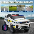 thumbnail image 5 of Yesfashion 12V Kids Ride on Car SUV Battery Operated Ride on Toy Toddlers Electric Toys Police Cars for 3 Age+ White, 5 of 7