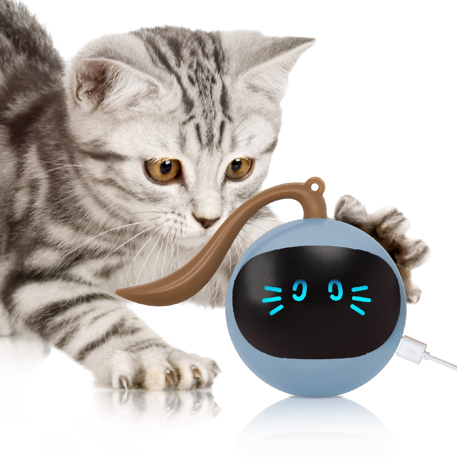 Fofos Cat Toy Interactive Self Rolling