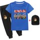 thumbnail image 1 of Juego Roblox de dos piezas para niños y niñas, traje de camiseta de manga corta y sombrero, algodón fino bidimensional, periférico, el mejor regalo, nuevo, 1 of 4