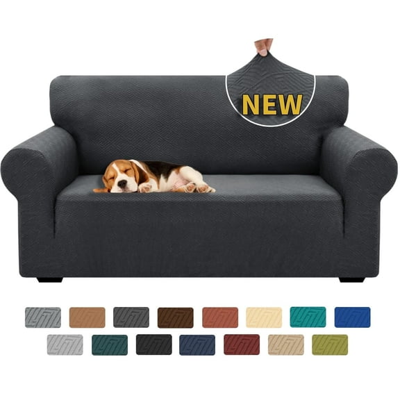 YSTYLE Sofa Cover Non-slip Couch Cover Stretch Slipcover Machine Washable Furniture Protector for Dogs Cats Pets,Dark Gray