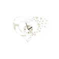 thumbnail image 1 of Kearding Pegatina de pared de cristal con espejo 3D en forma de corazón, reloj DIY, calcomanías de amor acrílicas, dibujo, decoración de sala de estar Decoración del hogar oro Kearding JJ11036-01, 1 of 6