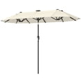 thumbnail image 1 of Outsunny Parasol de Patio Double Face de 10 Pi, Parasol d'Extérieur, Beige, 1 of 10