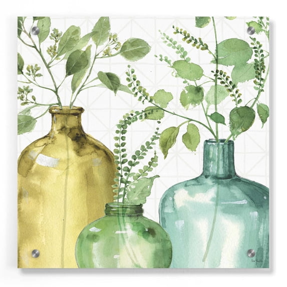 Epic Art 'Mixed Greens LV' by Lisa Audit, Acrylic Glass Wall Art, 36"x36"