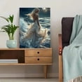 thumbnail image 5 of Ethereal Moonlit Ocean Canvas Wall Art, Flowing Dress Mystical Woman Night Sky Dreamy Home Decor, 5 of 8