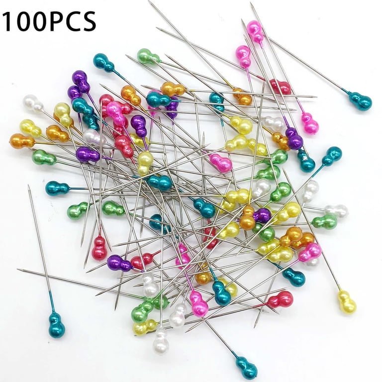 100 Pieces Big Quilting Crafting Colored Assorted Size Sewing Pins, 2inch  Long Straight Pins - Walmart.com