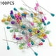 thumbnail image 5 of 2x 100 Uds. Alfileres de Costura Multicolor Cabeza de Bo Alfileres Rectos Alfileres de Posicionamiento para Manualidades Marcadora de Costura 2 piezas, 5 of 8
