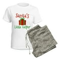 thumbnail image 5 of CafePress - Santa's Little Helper Women's Light Pajamas - Women's Short Sleeve Print T-Shirt and Pants Light Cotton Pajama Set, 5 of 7