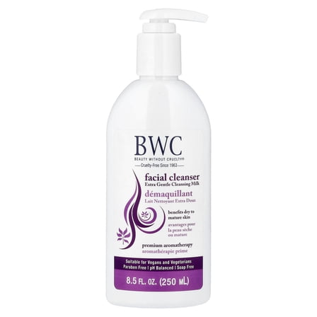 Beauty Without Cruelty Facial Cleanser, Extra Gentle Cleansing Milk, 8.5 fl oz (250 ml)