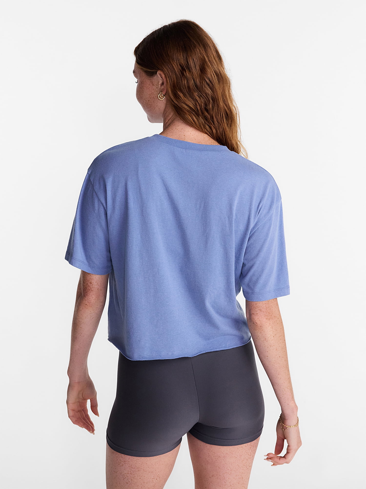 No Boundaries Boxy Cropped Graphic Tee, Women's XXS-4X