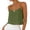 Green, variant on Womens Summer Halter Crop Tank Tops Going Out Sleeveless Cotton Tee Shirts Open Back Beach Buttons Camisole Adjustable Strap